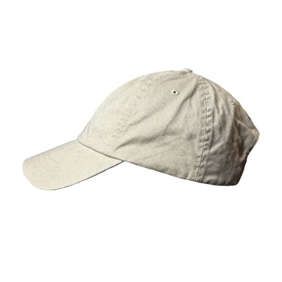 Vintage Ralph Lauren Polo Hat Baseball Cap Unisex Adjustable Strap Back Beige - Picture 2 of 6